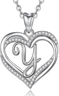 INFUSEU Unique Initial Necklaces for Women Girls Small Heart Letter Jewelry, Meaningful Personalized Gifts