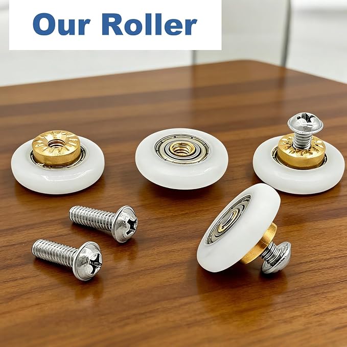 Shower Door Rollers, 4 Pack, Stainless Steel, - Image 6