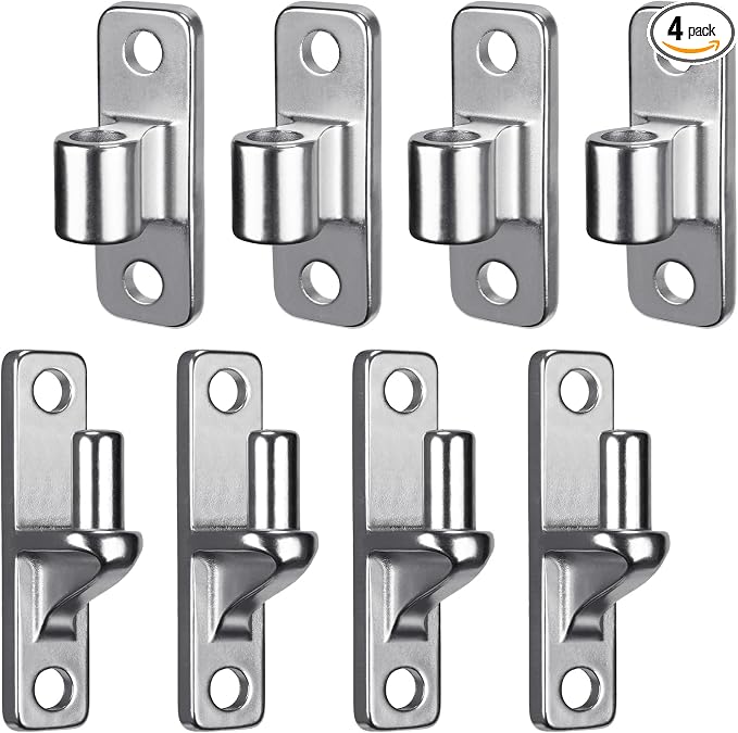 Insaga 304 Stainless Steel Gate Hinges 4 Pack, Heavy Duty Wall Mount Hinges by Insaga