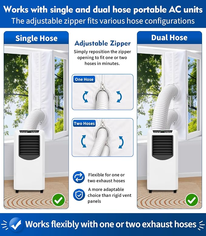 Portable AC Window Seal Kit for Casement & Crank Windows, 300CM/118" No-Drill - Image 6