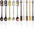 10 Pcs Mini Spoon Keychain, Metal Tiny Shovel Spoons for Home Kitchen Spices, Necklace Charms Pendants Diy Craft Making
