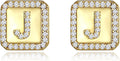 Gold Earrings for Women 24K Gold Filled Initial Earrings for Women S925 Earrings Gifts for Her