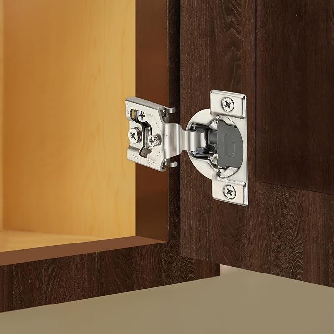 Satin Nickel Cabinet Hinges, 3/4 Inch Overlay, 10 Pack | Stainless Steel Build - Image 2