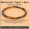 AD Beads Handmade Gemstone Stretch Elastic Bracelet Crystal Healing Reiki Nature's Beauty and Spiritual Essence Unisex