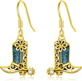 Western Earrings for Women 925 Sterling Silver Turquoise Western Country Dangle Drop Earrings Country Jewelry Gifts for Cowgirl Cowboy