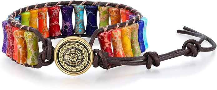 Chakra jewelry gifts Bracelets for Women，Handmade Natural Stone Healing Bracelets，hippie boho Friendship gifts Jewelry for women