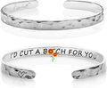 Carviell Engraved Cuff Bracelets for Women – Inspirational, Friendship, Love, Mom, Daughter, Sister, Christian, Graduation, Memorial & Wedding Gifts – 80+ Phrases – Stainless Steel, Gift-Ready