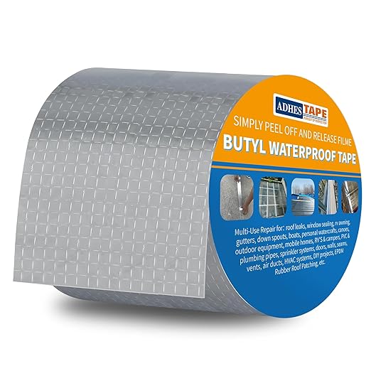 ADHES Butyl Tape Waterproof Tape, 4in x 16ft, Aluminum Foil Tape | Butyl by ADHESTAPEPERSUITOFPERFECTION