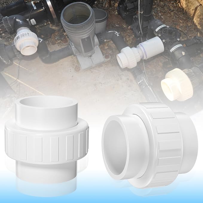 2PCS 2" PVC Union Coupling, Furniture Grade PVC Union - Image 7