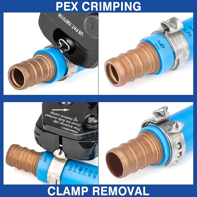 iCrimp PEX Crimping Tool Kit for 3/8-in, 1-in PEX Clamp Cinch & Removal - Image 6