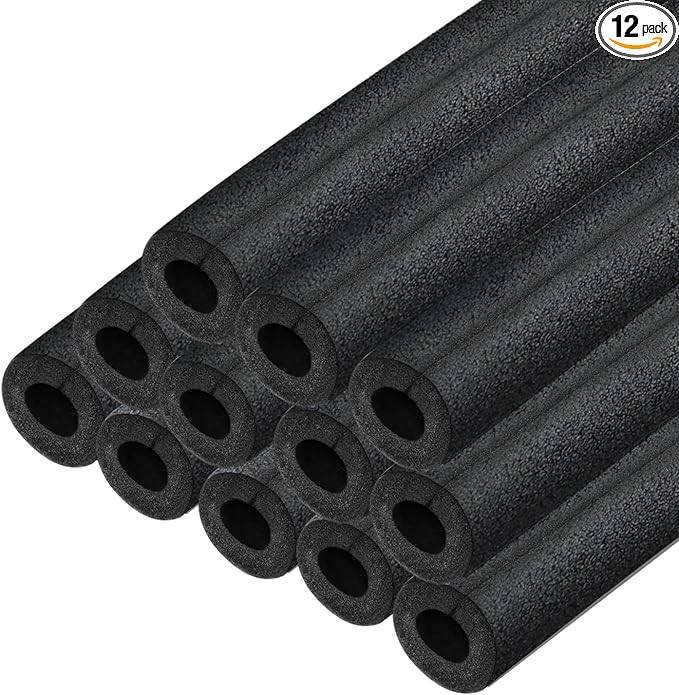 Foam Pipe Insulation Covers, 1/2" Water Pipe Freeze Protection | 12PCS Foam by TOPDURE