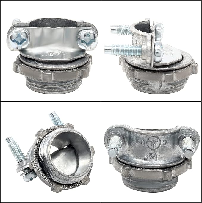 4 Pcs Clamp Cable Connectors, 1/2 Inch + 3/4 Inch - Image 5