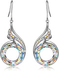 Kate Lynn "Rise From the Ashes" Phoenix Earrings, Sterling Silver Dangle Earrings with Crystals from Austria, Birthday Gift with Jewelry Box, Symbol of Luck and Renewal