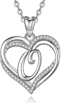 INFUSEU Unique Initial Necklaces for Women Girls Small Heart Letter Jewelry, Meaningful Personalized Gifts