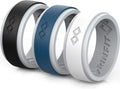 Rinfit Silicone Rings for Men 9mm Wide, 2mm Thick - Mens Rubber Wedding Bands - Infinity Ring with 2 Layers - Patented Design