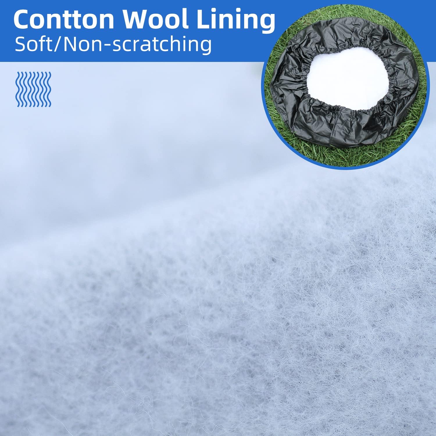 Tire Covers 4 Pack, Waterproof Thickening Tire Wheel Protector for Truck, SUV, Trailer, Camper, RV, Universal Fits Tire Diameters 30-32 inches, Black