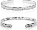 Carviell Engraved Cuff Bracelets for Women – Inspirational, Friendship, Love, Mom, Daughter, Sister, Christian, Graduation, Memorial & Wedding Gifts – 80+ Phrases – Stainless Steel, Gift-Ready