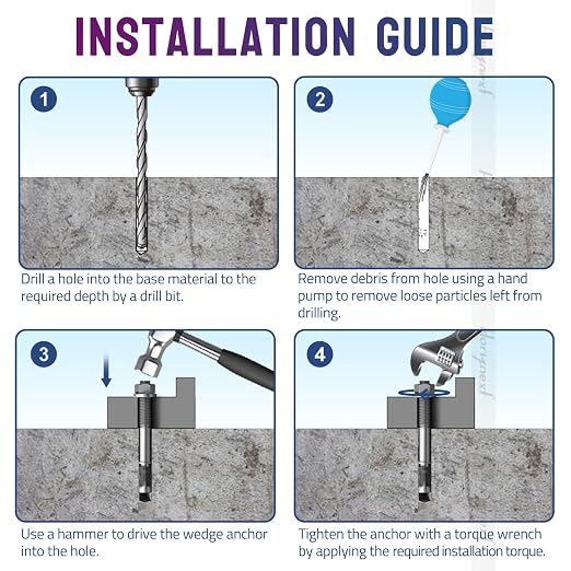 1/2 Concrete Anchors, 1/2 Wedge Anchors Bolts, equipment bases, and shop - Image 6