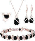 GZWHD Jewelry Set for Women CZ Earrings Necklace Ring Bracelet Set Prom Party Wedding Jewelry Gift for Mother Friend Wife