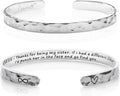 Carviell Engraved Cuff Bracelets for Women – Inspirational, Friendship, Love, Mom, Daughter, Sister, Christian, Graduation, Memorial & Wedding Gifts – 80+ Phrases – Stainless Steel, Gift-Ready