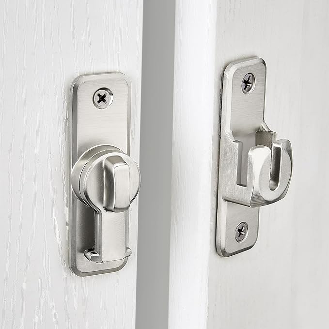 Silvery 90/180 Degree Flip Latch, Zinc Alloy Barn Door Latch | Right Angle Door - Image 6