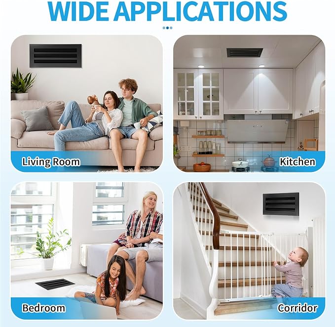 16x6 Modern AC Vent Cover, Decorative Air Vent Register Grille - Image 6