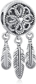 Birthday Fashion Love Heart Dangle Charm 925 Sterling Silver Charms fits Bracelets and Necklace Pendant Bead Charms Jewelry Present for Women Family Friends