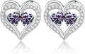 Iefil Valentines Day Gifts for Her - 925 Sterling Silver Birthstone Earrings, Anniversary Birthday Gifts for Women Wife Girlfriend Mom