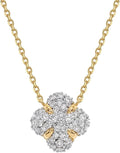 MEVECCO Dainty Gold Necklace For Women 18k Gold Plated Full CZ Pendant Necklace Handmade Necklace Jewelry Everyday Wear