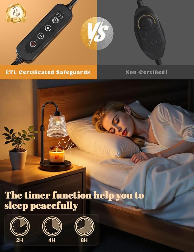 Innqoo Candle Warmer Lamp with Timer, Dimmable Candle Warmer - Image 6