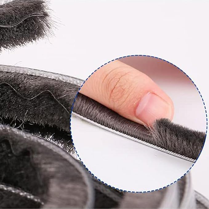 5m Brush Weather Striping Card-Slot Seal Strip Pile Weatherstrip Door Sweep - Image 5