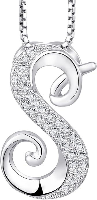 STARCHENIE Initial Necklace for Women 925 Sterling Silver Letter A-Z Pendant 26 Alphabet Jewelry