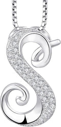 STARCHENIE Initial Necklace for Women 925 Sterling Silver Letter A-Z Pendant 26 Alphabet Jewelry