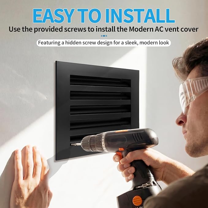 10x10 Modern AC Vent Cover, Decorative Air Vent Register Grille - Image 4