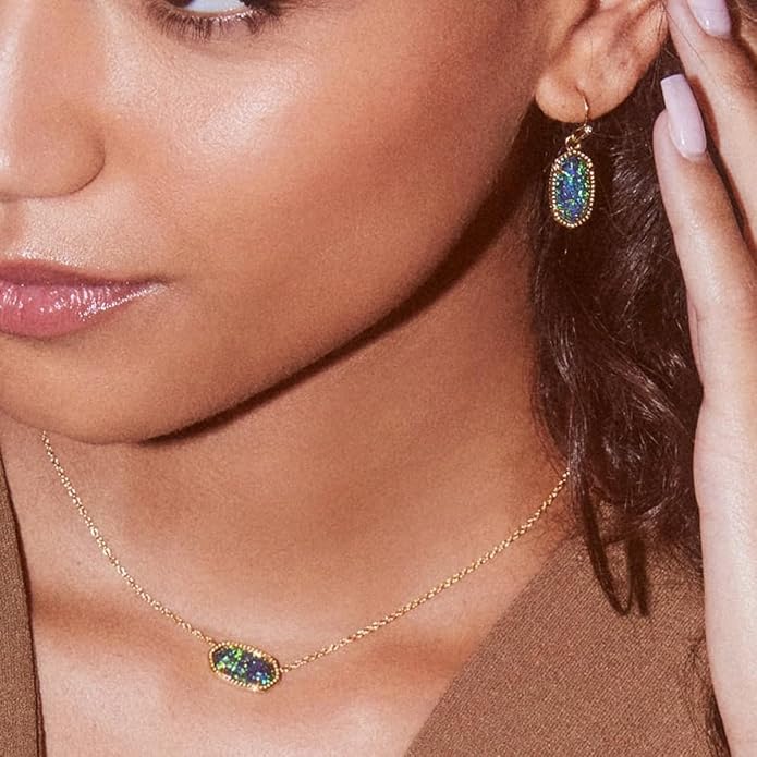 Kendra Scott Elisa Pendant Necklace for Women, Fashion Jewelry, 14k Gold-Plated