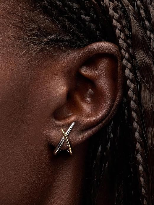 Gold Earrings for Women Trendy,14K Gold Stud Earrings Dainty Earrings Simple Minimalist Gold Earrings Hypoallergenic Earring for Women Gifts