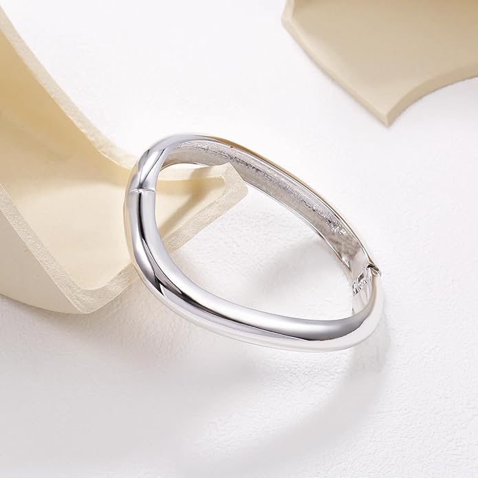 Elegance 11 designs Gold Plated Cuff Bangle Bracelets For Women Set Chunky Trendy Hinged Irregular Cuff Open Wide Gold Bracelet Minimalist Jewelry Gift 2pcs