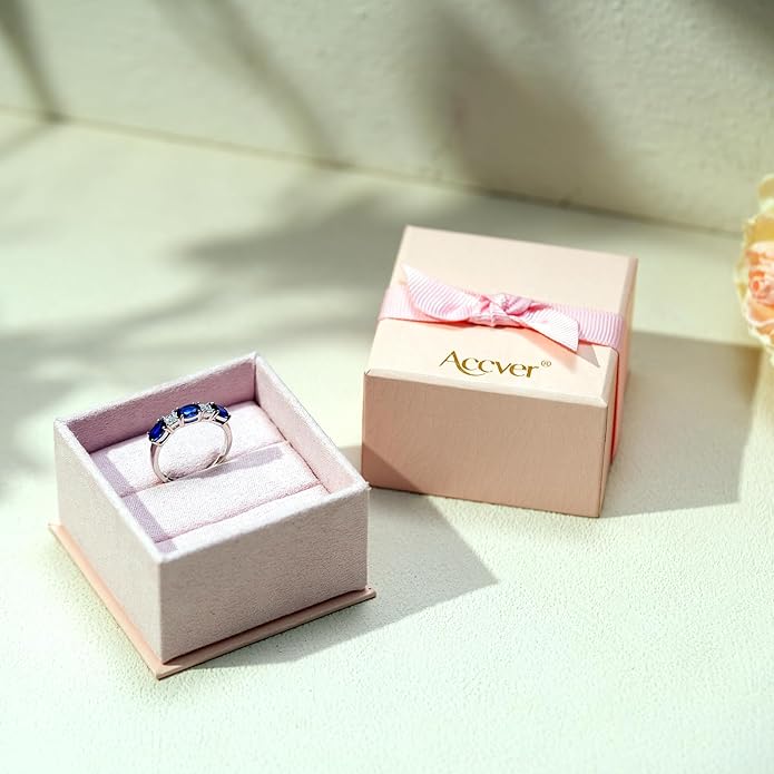 925 Sterling Silver Birthstone Rings for Women - Adjustable Size Women Jewelry Birthday Gifts for Girlfriend,Wife,Mom
