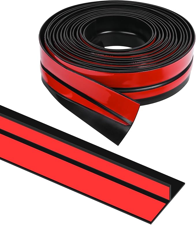 Door Draft Stopper for Side of Door Frame 1.97 in x 20 Ft T-Shaped Silicone by Kikerike