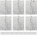 5" Ball Bearing Door Hinges 6 Pack, Heavy Duty Stainless Steel Hinge 5 x 4 Inch by MOZCORNHARDWARE