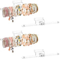MOOCA 4 Pcs Set 2 Way Acrylic Slatwall Accessories Display & Wall-Mounted Jewelry Showcase for Dangling Jewelry Collection, Featuring Acrylic Bracelet Holder and Necklace Display