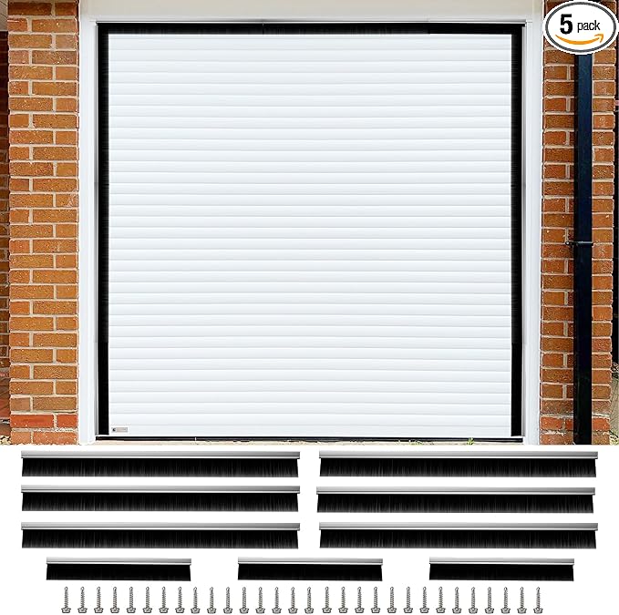 3" Garage Door Brush Seal Kit, for Roll Up Doors 10 x 10ft, Nylon Brush by POOAMY