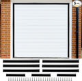 3" Garage Door Brush Seal Kit, for Roll Up Doors 10 x 10ft, Nylon Brush by POOAMY