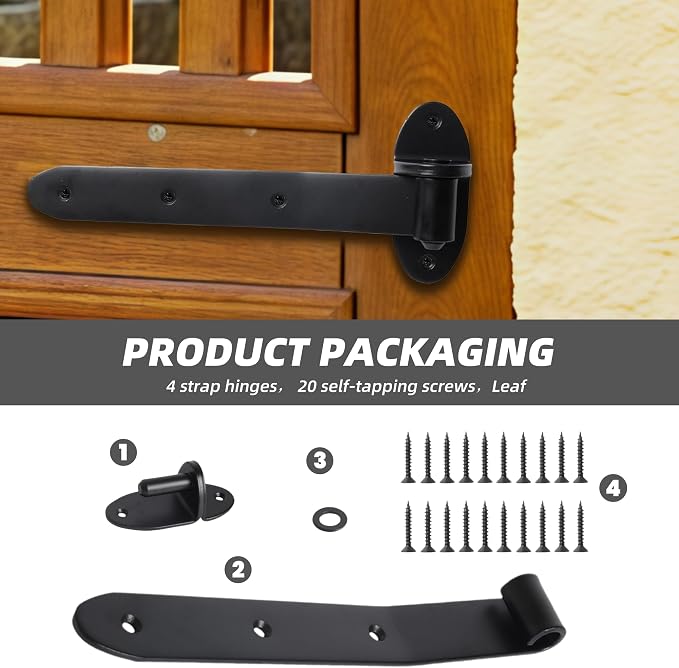 12 inches Strap Gate Hinges, T Shaped Lift Off Hinge | - Image 4