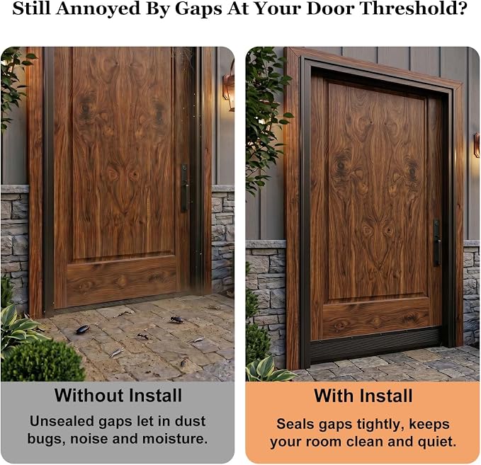 U Shaped Door Bottom Sweep, Storm Under Door Sweeps Insert Strip - Image 5