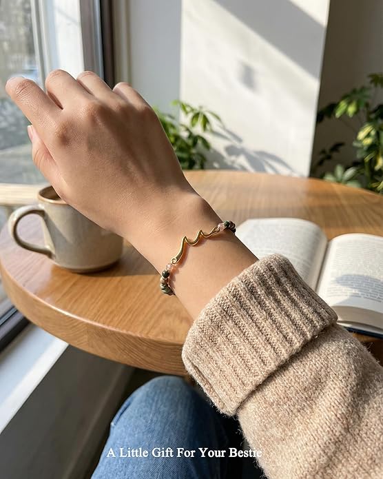 Tarsus Wave Bracelet, The Waves of Life We've been Through, Unique Gifts for Birthday, Valentine’s Day, Christmas, Meaningful Gifts for Friends Sister Daughter Niece...