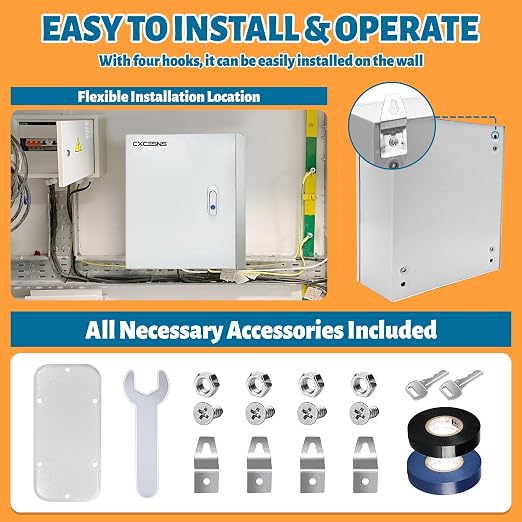 Electrical Junction Box 20x16x10, NEMA 4X IP66 Steel Enclosure Box | 1.5mm steel - Image 4