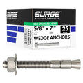 5/8" X 7" 304 Stainless Steel Wedge Anchors by SurgeBuildingProducts