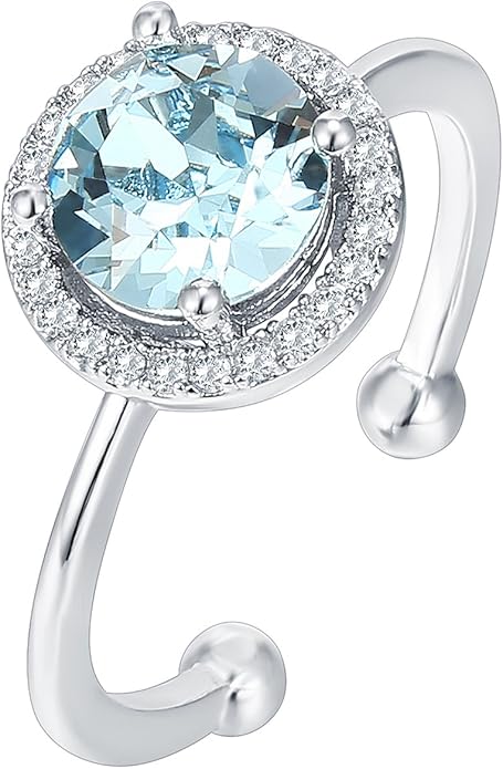 PAVOI 14K Gold Plated Crystal Birthstone Rings | Rings For Women