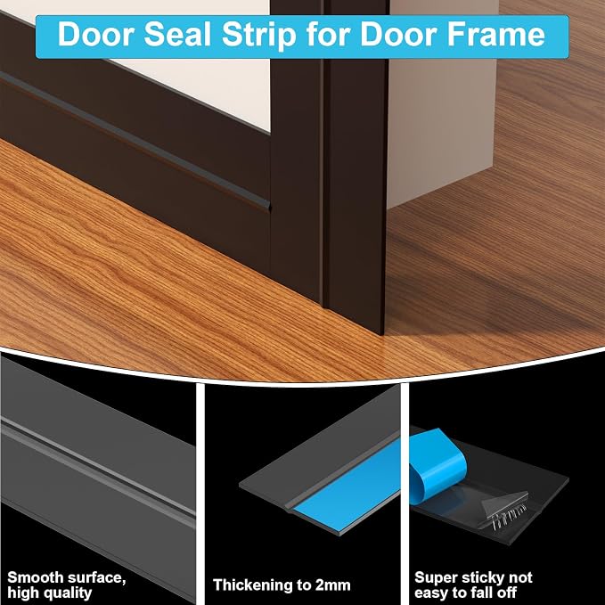 Weather Stripping Door Seal, 20 Ft Shower Door Seal, 2 in | Flexible door sweep - Image 4